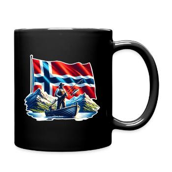 Norvège Pêche - Mug uni - noir - Droite
