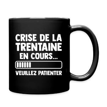 Crisis of the thirties Gift Birthday Humor - Full Colour Mug - black - Right