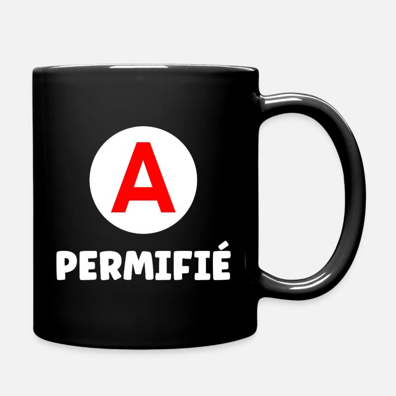 Führerschein-Humor - Tasse einfarbig - Schwarz