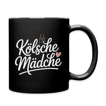 Kölsche Mädche Karneval Köln Kölle Kölsch Mädchen - Tasse einfarbig - Schwarz - Rechts