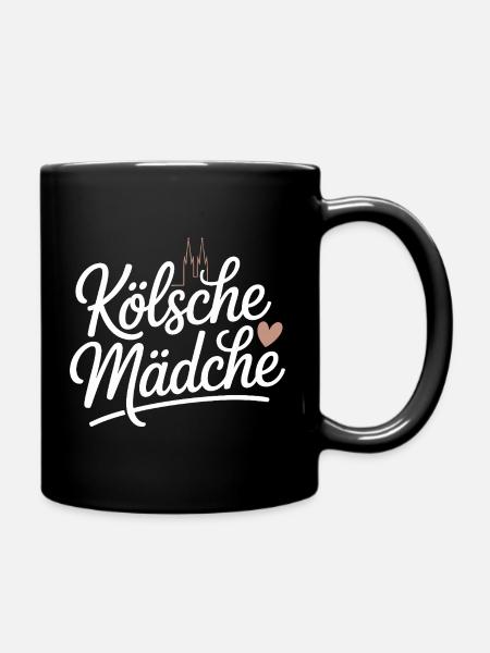 Kölsche Mädche Karneval Köln Kölle Kölsch Mädchen - Tasse einfarbig - Schwarz