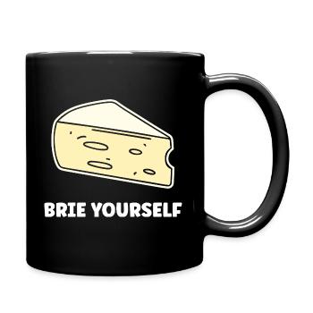 Humour fromage brie - Mug uni - noir - Droite