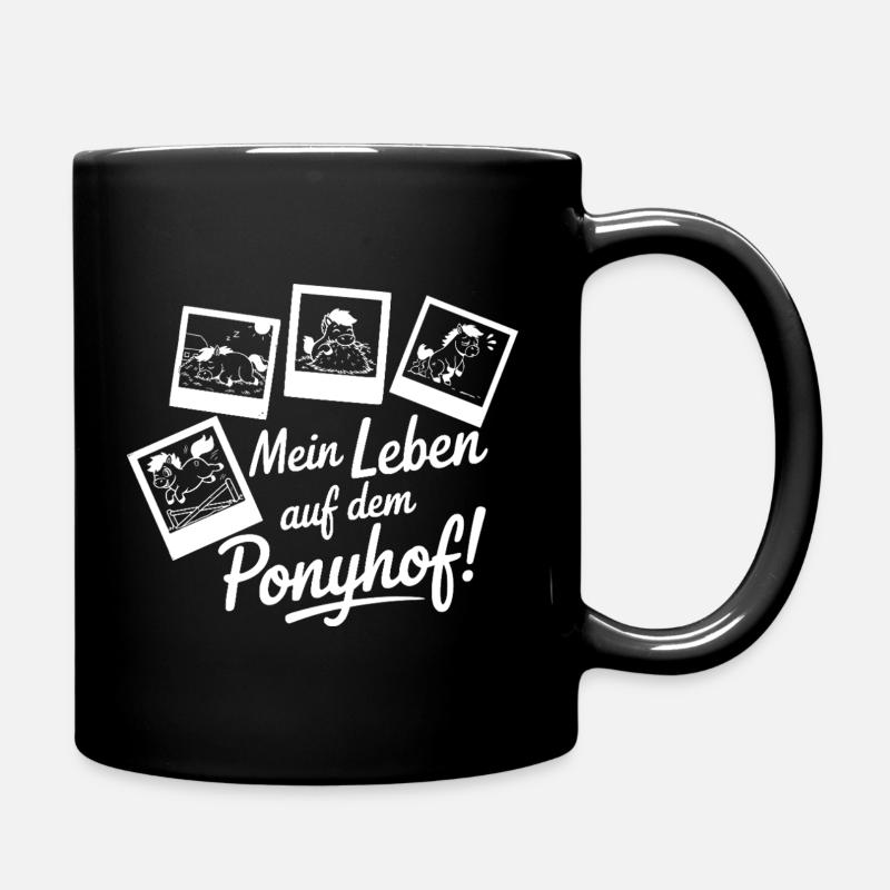 Ma vie à la ferme de poneys – Chemise de cheval drôle - Mug uni - noir