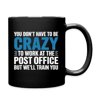 drôle de facteur facteur employé de bureau de poste - Mug uni - noir - Droite