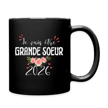 I Will Be Big Sister 2026 Pregnancy Announcement - Full Colour Mug - black - Right