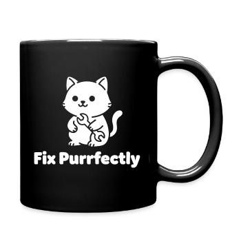 Cat Workshop Purrfectly - Full Colour Mug - black - Right