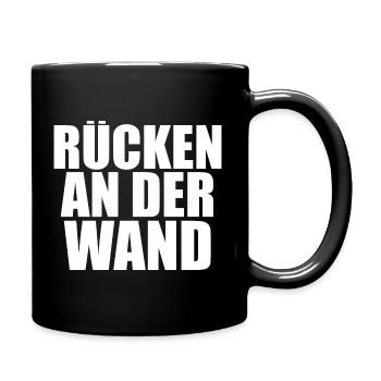 ruecken_an_der_wand_radw_haft_rap_ - Tasse einfarbig - Schwarz - Rechts