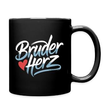 Bruderherz Brüder Großer Bro Spruch Kleiner Bruder - Tasse einfarbig - Schwarz - Rechts