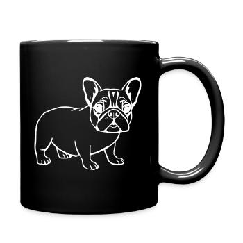 Bouledogue français chiens T-shirt cadeau - Mug uni - noir - Droite