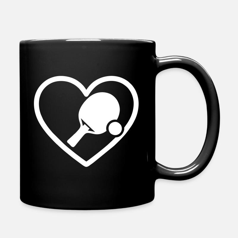Coeur + Tennis de table – Amateur de ping-pong - Mug uni - noir