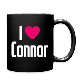 I Love Connor Pink Heart I Love Connor - Full Colour Mug - black - Right