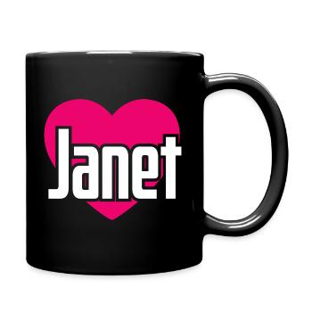 J’aime Janet Pink Heart J’aime Janet - Mug uni - noir - Droite