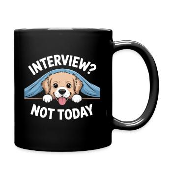Lazy Labrador, Sleepy Puppy - Full Colour Mug - black - Right