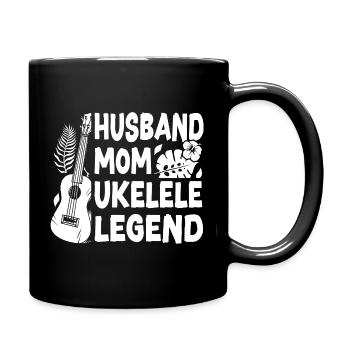 Hawaiian Ukulele Uke Wife Mom - Full Colour Mug - black - Right