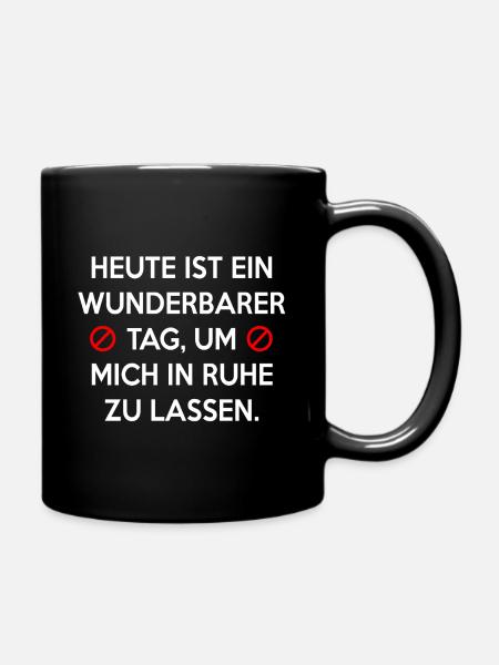 TODAY IS A WONDERFUL DAY TO REST IN PEACE. - Full Colour Mug - black