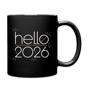 Bonjour art au néon 2026 - Mug uni - noir - Droite