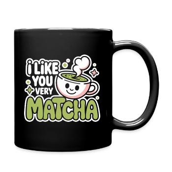 Thé matcha dit thé vert comme toi, très matcha - Mug uni - noir - Droite