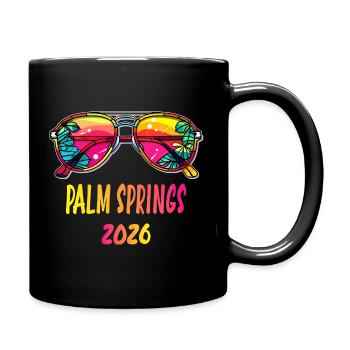 Palm Springs 2026 Sunglasses Vibes - Full Colour Mug - black - Right