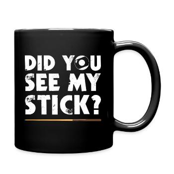 Did you see funny billiards billiards player - Full Colour Mug - black - Right