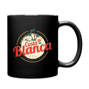 Costa Blanca Vintage Alicante Spain Souvenir - Full Colour Mug - black - Right