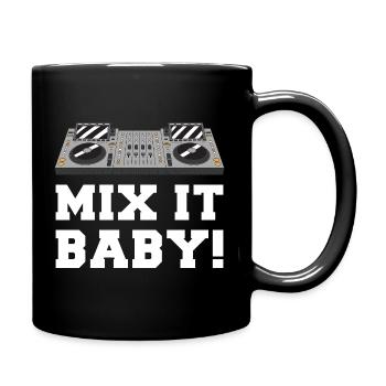 Motif Mix It Baby DJ sur les vêtements - Mug uni - noir - Droite