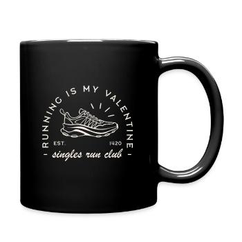 Valentinstags-Lauf eines lustigen Einzel-Run-Clubs - Tasse einfarbig - Schwarz - Rechts