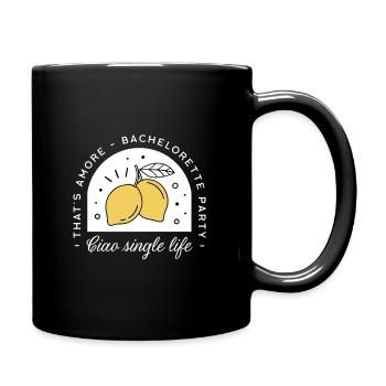 Bachelorette party Italian summer lemon theme - Full Colour Mug - black - Right
