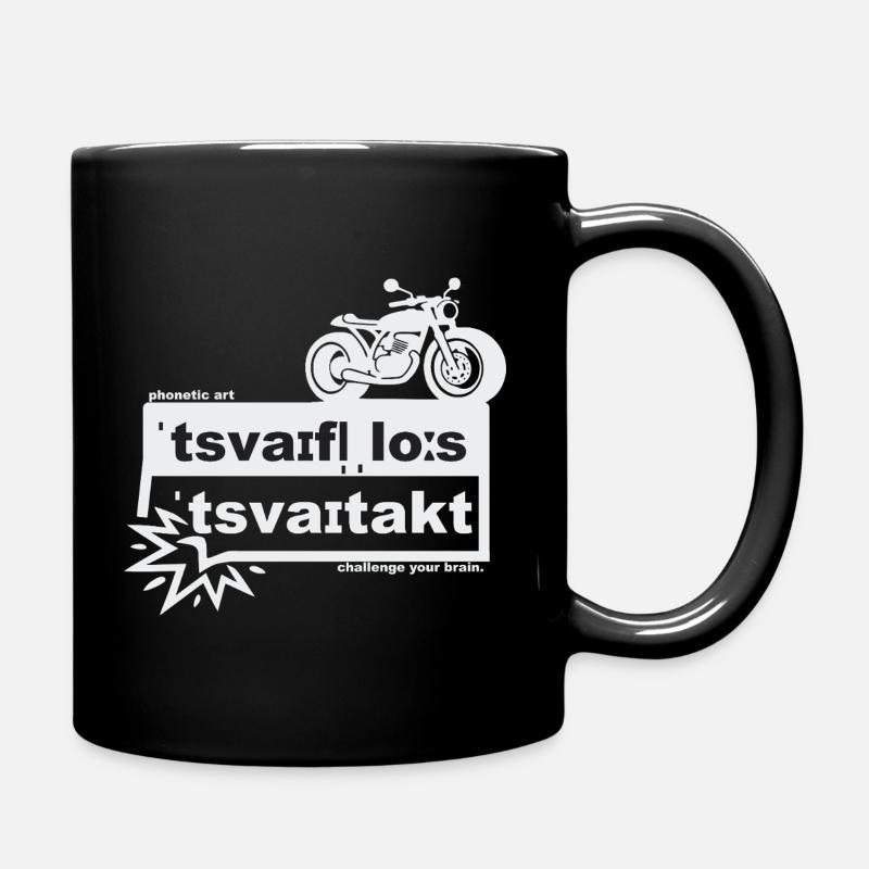 Zweifellos Zweitakt - phonetic art - Tasse einfarbig - Schwarz