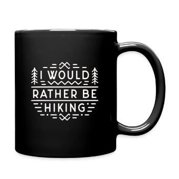 Randonneur drôle et sarcastique Je préférerais être en randonnée - Mug uni - noir - Droite