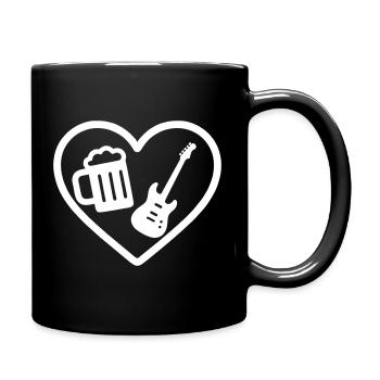 Heart Rock Beer - Full Colour Mug - black - Right