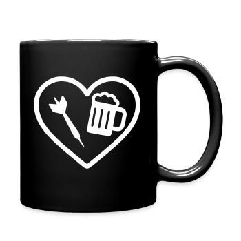 Bière Heart Darts - Mug uni - noir - Droite