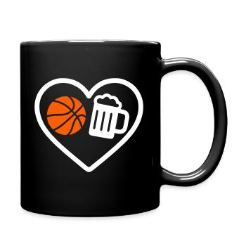 Heart Basketballbier - Tasse einfarbig - Schwarz - Rechts