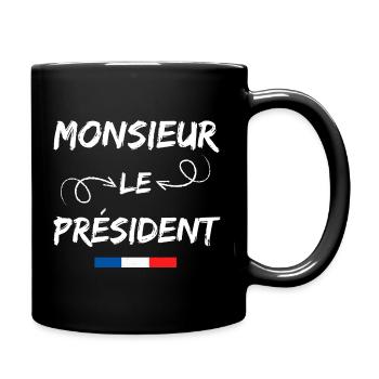 Mr. President, French humor - Full Colour Mug - black - Right