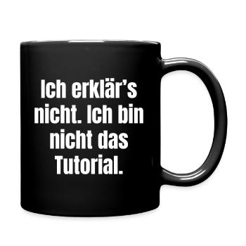 I won't explain: Not the tutorial - Full Colour Mug - black - Right