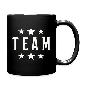Team Vintage Sterne Logo - Tasse einfarbig - Schwarz - Rechts