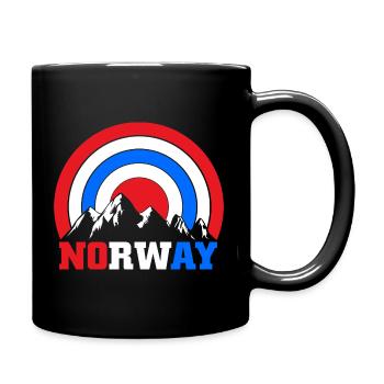 Norwegen Oslo Skandinavien Norweger - Tasse einfarbig - Schwarz - Rechts