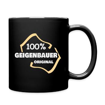 Geschenk für Geigenbauer - Tasse einfarbig - Schwarz - Rechts