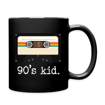 90s Kid – Retro-T-Shirt für Fans der 90er - Tasse einfarbig - Schwarz - Rechts