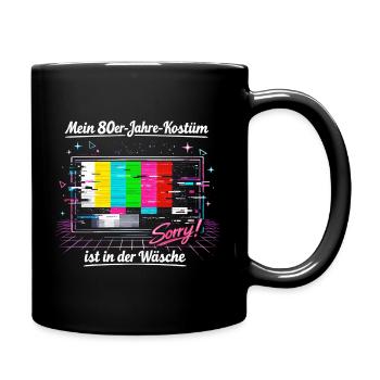 Image d’essai costume des années 80 Carnaval drôle rétro - Mug uni - noir - Droite