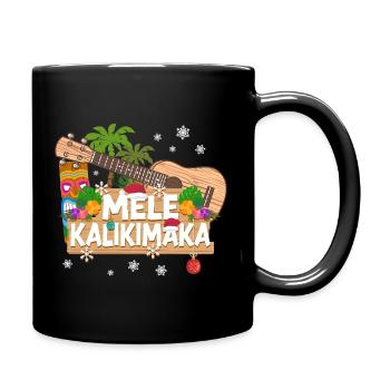 Ukulélé hawaïen Uke Christmas - Mug uni - noir - Droite