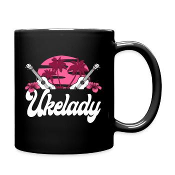 Ukulélé hawaïen Uke Ukelady - Mug uni - noir - Droite