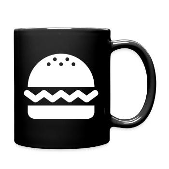 Hamburger, Burger - Tasse einfarbig - Schwarz - Rechts