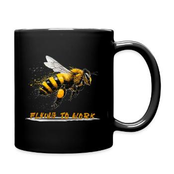 Honey-Honig-Bee-Biene-Imker - Tasse einfarbig - Schwarz - Rechts