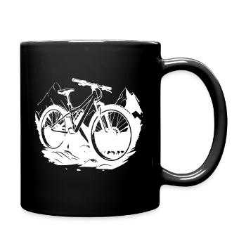 Mountain Bike Graphics - Full Colour Mug - black - Right