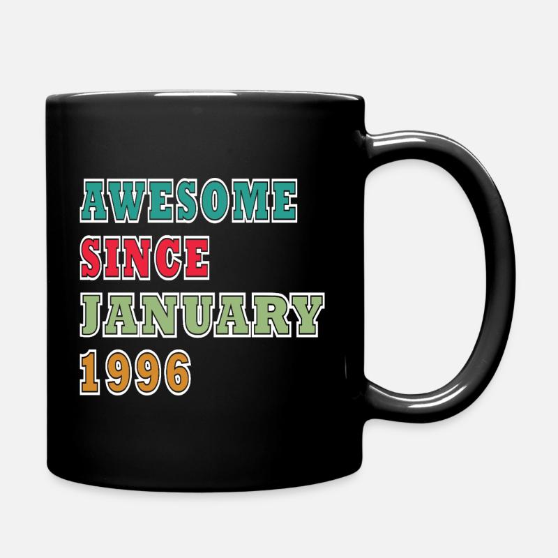 Januar 1996 Vintage-Retro-Geburtstagsgeschenk - Tasse einfarbig - Schwarz