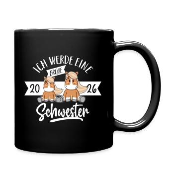 I'm going to be a big sister 2026 baby - Full Colour Mug - black - Right