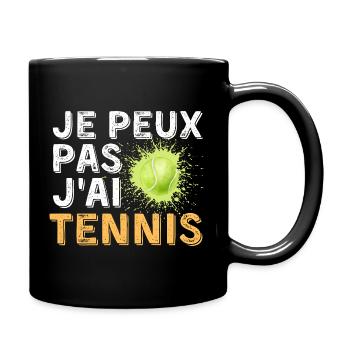 Graphic Original I Can't I Tennis - Tasse einfarbig - Schwarz - Rechts