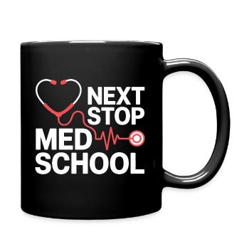 Med School Stethoscope Heart Tea - Full Colour Mug - black - Right