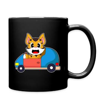 Tiger Auto - Tasse einfarbig - Schwarz - Rechts