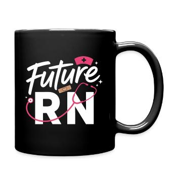 Future RN Stethoskop & Klinik - Tasse einfarbig - Schwarz - Rechts